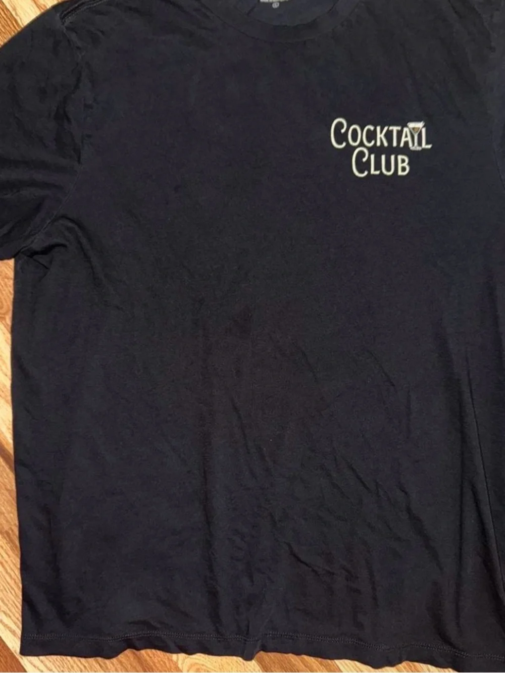J. Crew Black 'Cocktail Club' Graphic Short Sleeve Tee